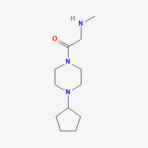 molecular formula C12H23N3O B1466680 1-(4-Cyclopentylpiperazin-1-yl)-2-(methylamino)ethan-1-one CAS No. 1249352-29-1
