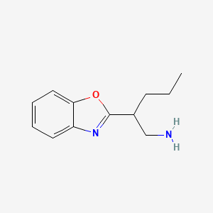 molecular formula C12H16N2O B1466686 2-(Benzo[d]oxazol-2-yl)pentan-1-amine CAS No. 1490313-56-8