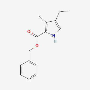 1H-Pyrrole-2-carboxylic acid, 4-ethyl-3-methyl-, phenylmethyl ester