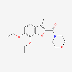 Morpholine, 4-((6,7-diethoxy-3-methyl-2-benzofuranyl)carbonyl)-