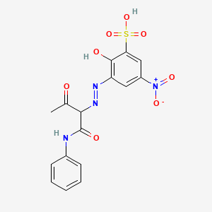 Benzenesulfonic acid, 2-hydroxy-5-nitro-3-((2-oxo-1-((phenylamino)carbonyl)propyl)azo)-