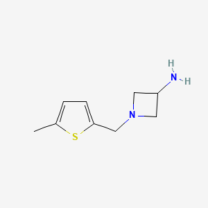 molecular formula C9H14N2S B1466697 1-[(5-Methylthiophen-2-yl)methyl]azetidin-3-amine CAS No. 1490846-54-2