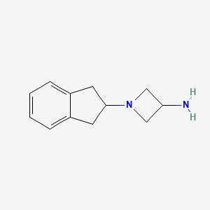 molecular formula C12H16N2 B1466699 1-(2,3-dihydro-1H-inden-2-yl)azetidin-3-amine CAS No. 1484578-13-3
