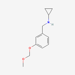 molecular formula C12H17NO2 B1466703 Cyclopropyl-(3-methoxymethoxybenzyl)-amine CAS No. 1488738-89-1