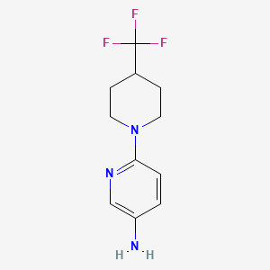 molecular formula C11H14F3N3 B1466705 6-[4-(Trifluoromethyl)piperidin-1-yl]pyridin-3-amine CAS No. 175277-65-3