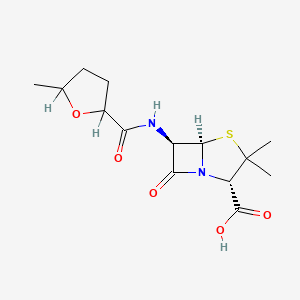 4-Thia-1-azabicyclo(3.2.0)heptane-2-carboxylic acid, 3,3-dimethyl-7-oxo-6-(((tetrahydro-5-methyl-2-furanyl)carbonyl)amino)-, (2S-(2-alpha,5-alpha,6-beta))-