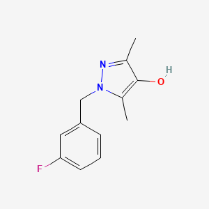 molecular formula C12H13FN2O B1466707 1-(3-Fluorobenzyl)-3,5-dimethyl-1H-pyrazol-4-ol CAS No. 1483306-79-1