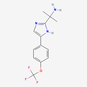 molecular formula C13H14F3N3O B1466708 2-(4-(4-(Trifluoromethoxy)phenyl)-1H-imidazol-2-yl)propan-2-amine CAS No. 1480833-70-2