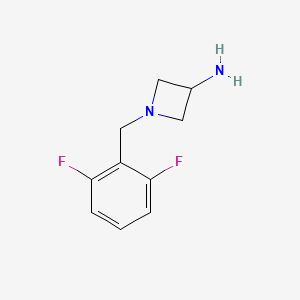 molecular formula C10H12F2N2 B1466709 1-[(2,6-Difluorophenyl)methyl]azetidin-3-amine CAS No. 1465009-11-3