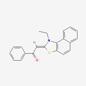 Ethanone, 2-(1-ethylnaphtho[1,2-d]thiazol-2(1h)-ylidene)-1-phenyl-