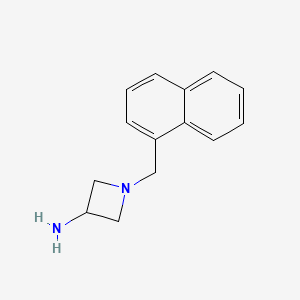 molecular formula C14H16N2 B1466712 1-[(Naphthalen-1-yl)methyl]azetidin-3-amine CAS No. 1492094-86-6