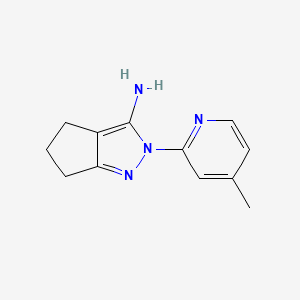 molecular formula C12H14N4 B1466714 2-(4-Methylpyridin-2-yl)-2,4,5,6-tetrahydrocyclopenta[c]pyrazol-3-amine CAS No. 1428234-16-5