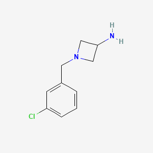 molecular formula C10H13ClN2 B1466715 1-[(3-Chlorophenyl)methyl]azetidin-3-amine CAS No. 1479562-08-7