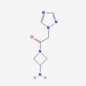 molecular formula C7H11N5O B1466723 1-(3-aminoazetidin-1-yl)-2-(1H-1,2,4-triazol-1-yl)ethan-1-one CAS No. 1489103-96-9