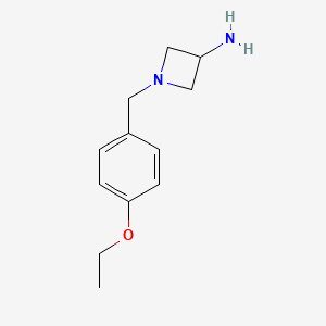 molecular formula C12H18N2O B1466724 1-[(4-Ethoxyphenyl)methyl]azetidin-3-amine CAS No. 1485848-82-5