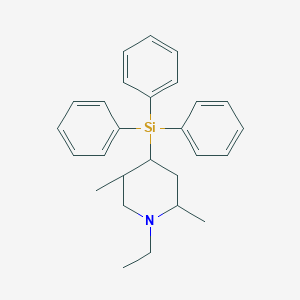 molecular formula C27H33NSi B14667285 1-Ethyl-2,5-dimethyl-4-(triphenylsilyl)piperidine CAS No. 38049-85-3