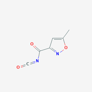 molecular formula C6H4N2O3 B14667286 5-Methyl-1,2-oxazole-3-carbonyl isocyanate CAS No. 37071-01-5