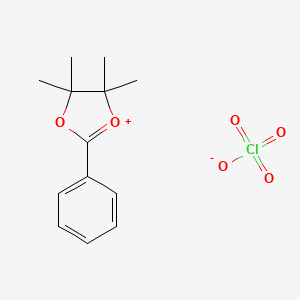 4,4,5,5-Tetramethyl-2-phenyl-4,5-dihydro-1,3-dioxol-1-ium perchlorate