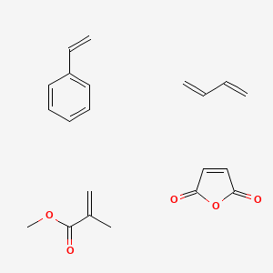 molecular formula C21H24O5 B14667342 Buta-1,3-diene;furan-2,5-dione;methyl 2-methylprop-2-enoate;styrene CAS No. 41529-43-5