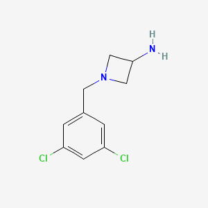 molecular formula C10H12Cl2N2 B1466735 1-[(3,5-Dichlorophenyl)methyl]azetidin-3-amine CAS No. 1480510-81-3
