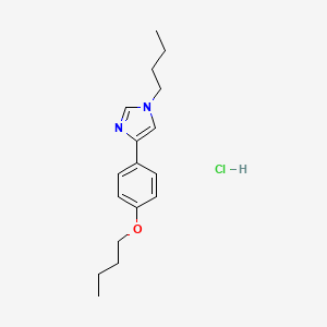 molecular formula C17H25ClN2O B14667366 Imidazole, 1-butyl-4-(p-butoxyphenyl)-, hydrochloride CAS No. 40405-67-2