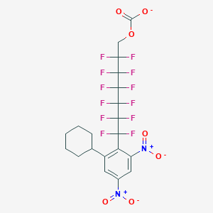 molecular formula C20H15F12N2O7- B14667370 7-(2-Cyclohexyl-4,6-dinitrophenyl)-2,2,3,3,4,4,5,5,6,6,7,7-dodecafluoroheptyl carbonate CAS No. 42421-29-4