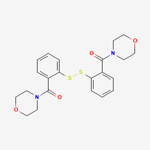 molecular formula C22H24N2O4S2 B14667375 Morpholine, 4,4'-(dithiobis(2,1-phenylenecarbonyl))bis- CAS No. 49755-48-8