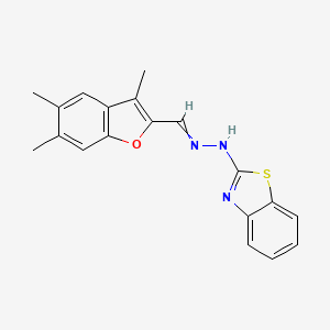 N-[(3,5,6-Trimethylbenzofuran-2-YL)methylideneamino]benzothiazol-2-amine