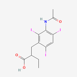 3-Acetamido-alpha-ethyl-2,4,6-triiodohydrocinnamic acid