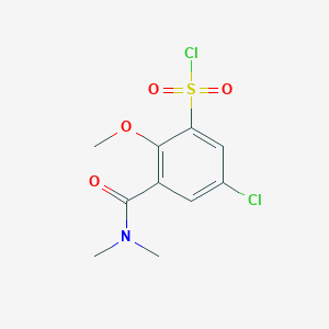 5-Chloro-3-(dimethylcarbamoyl)-2-methoxybenzene-1-sulfonyl chloride