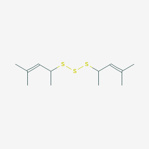 molecular formula C12H22S3 B14667409 Bis(4-methylpent-3-en-2-yl)trisulfane CAS No. 36408-53-4