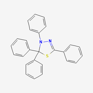 molecular formula C26H20N2S B14667411 1,3,4-Thiadiazole, 2,3-dihydro-2,2,3,5-tetraphenyl- CAS No. 36358-10-8