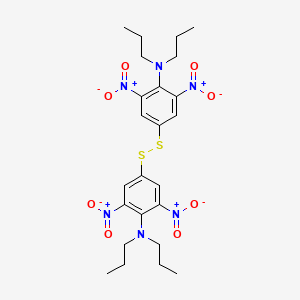 molecular formula C24H32N6O8S2 B14667414 4,4'-Disulfanediylbis(2,6-dinitro-N,N-dipropylaniline) CAS No. 41683-92-5