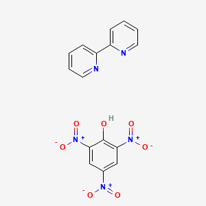 molecular formula C16H11N5O7 B14667432 2-Pyridin-2-ylpyridine;2,4,6-trinitrophenol CAS No. 41569-60-2