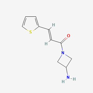 molecular formula C10H12N2OS B1466746 (2E)-1-(3-aminoazetidin-1-yl)-3-(thiophen-2-yl)prop-2-en-1-one CAS No. 1562542-37-3