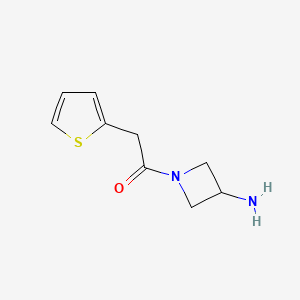 molecular formula C9H12N2OS B1466747 1-(3-Aminoazetidin-1-yl)-2-(thiophen-2-yl)ethan-1-one CAS No. 1498780-38-3