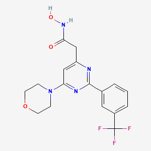 4-Pyrimidineacetamide, N-hydroxy-6-(4-morpholinyl)-2-(3-(trifluoromethyl)phenyl)-