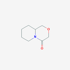 molecular formula C8H13NO2 B14667496 Hexahydropyrido[2,1-c][1,4]oxazin-4(3H)-one CAS No. 38384-83-7