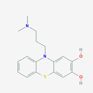 molecular formula C17H20N2O2S B14667507 10-[3-(Dimethylamino)propyl]-10H-phenothiazine-2,3-diol CAS No. 40845-29-2