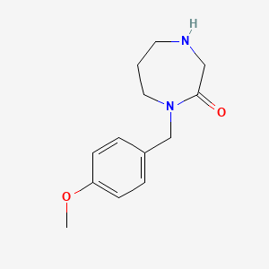 molecular formula C13H18N2O2 B1466751 1-[(4-Methoxyphenyl)methyl]-1,4-diazepan-2-one CAS No. 1368422-86-9