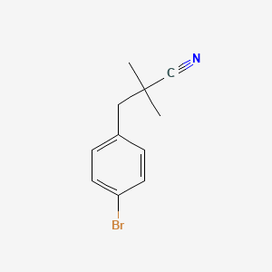 molecular formula C11H12BrN B1466752 3-(4-Bromophenyl)-2,2-dimethylpropanenitrile CAS No. 1035179-52-2