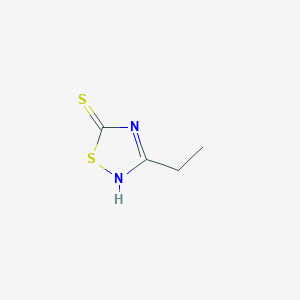 molecular formula C4H6N2S2 B1466756 3-Ethyl-1,2,4-thiadiazole-5-thiol CAS No. 63688-13-1