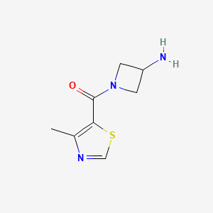 molecular formula C8H11N3OS B1466757 1-(4-Methyl-1,3-thiazole-5-carbonyl)azetidin-3-amine CAS No. 1484288-86-9