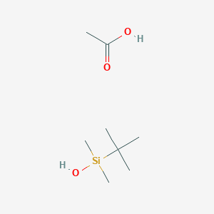 molecular formula C8H20O3Si B14667576 Acetic acid;tert-butyl-hydroxy-dimethylsilane CAS No. 37170-48-2