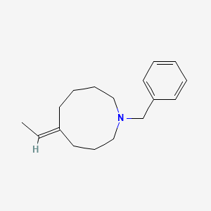 molecular formula C17H25N B14667580 (5E)-1-benzyl-5-ethylideneazonane CAS No. 40952-31-6