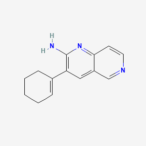 molecular formula C14H15N3 B14667595 3-(Cyclohexen-1-yl)-1,6-naphthyridin-2-amine CAS No. 37485-86-2