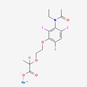 2-(2-(3-(N-Ethylacetamido)-2,4,6-triiodophenoxy)ethoxy)propionic acid sodium salt