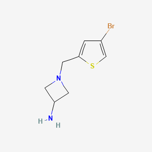 molecular formula C8H11BrN2S B1466762 1-[(4-Bromothiophen-2-yl)methyl]azetidin-3-amine CAS No. 1465666-11-8