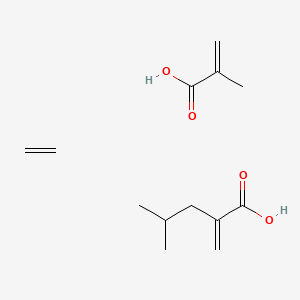 molecular formula C13H22O4 B14667646 Ethene;4-methyl-2-methylidenepentanoic acid;2-methylprop-2-enoic acid CAS No. 37433-35-5