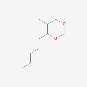 molecular formula C10H20O2 B14667661 1,3-Dioxane, 5-methyl-4-pentyl- CAS No. 38285-50-6